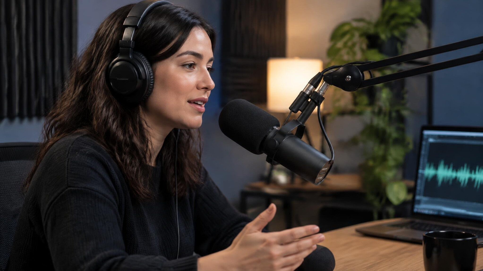 podcast microphone setup